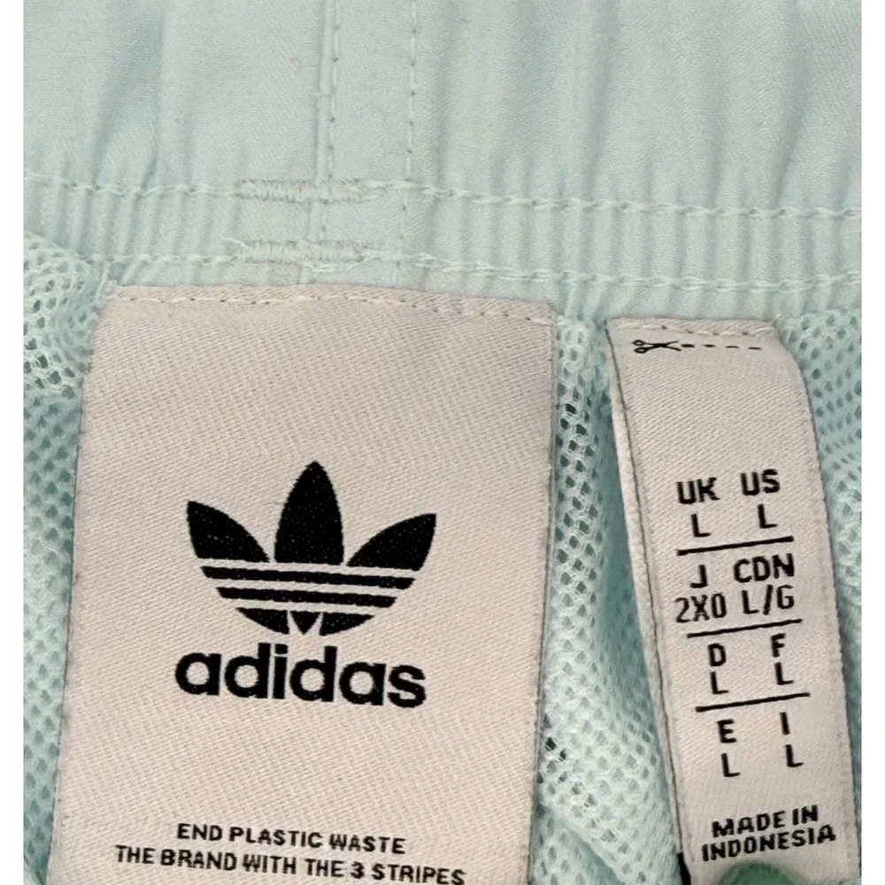 Adidas Originals Shorts Mens Large Blue Trefoil Logo Athletic Casual Lightweight